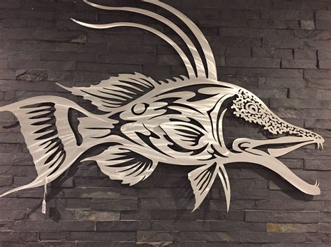 sheet metal fish|metal fish wall art.